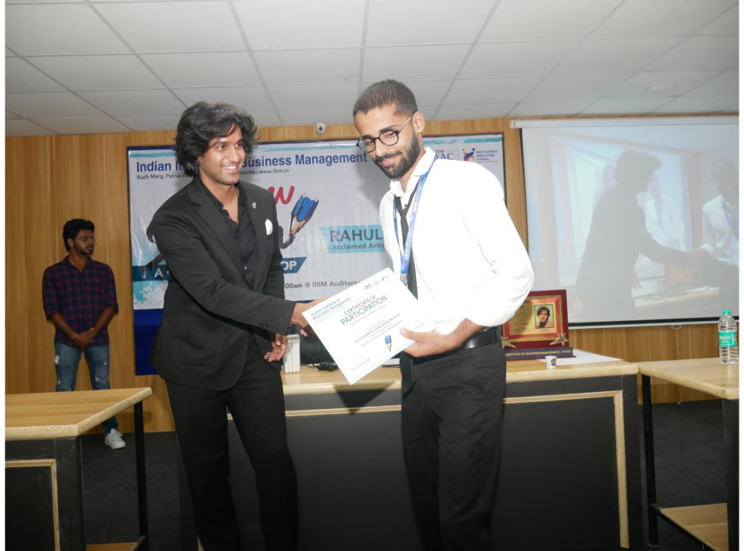 Rahul Soni Conducts “All Can Sketch” Workshop for PGDM, BBA, BCA & MAMC Students at IIBM and ZHI Patna